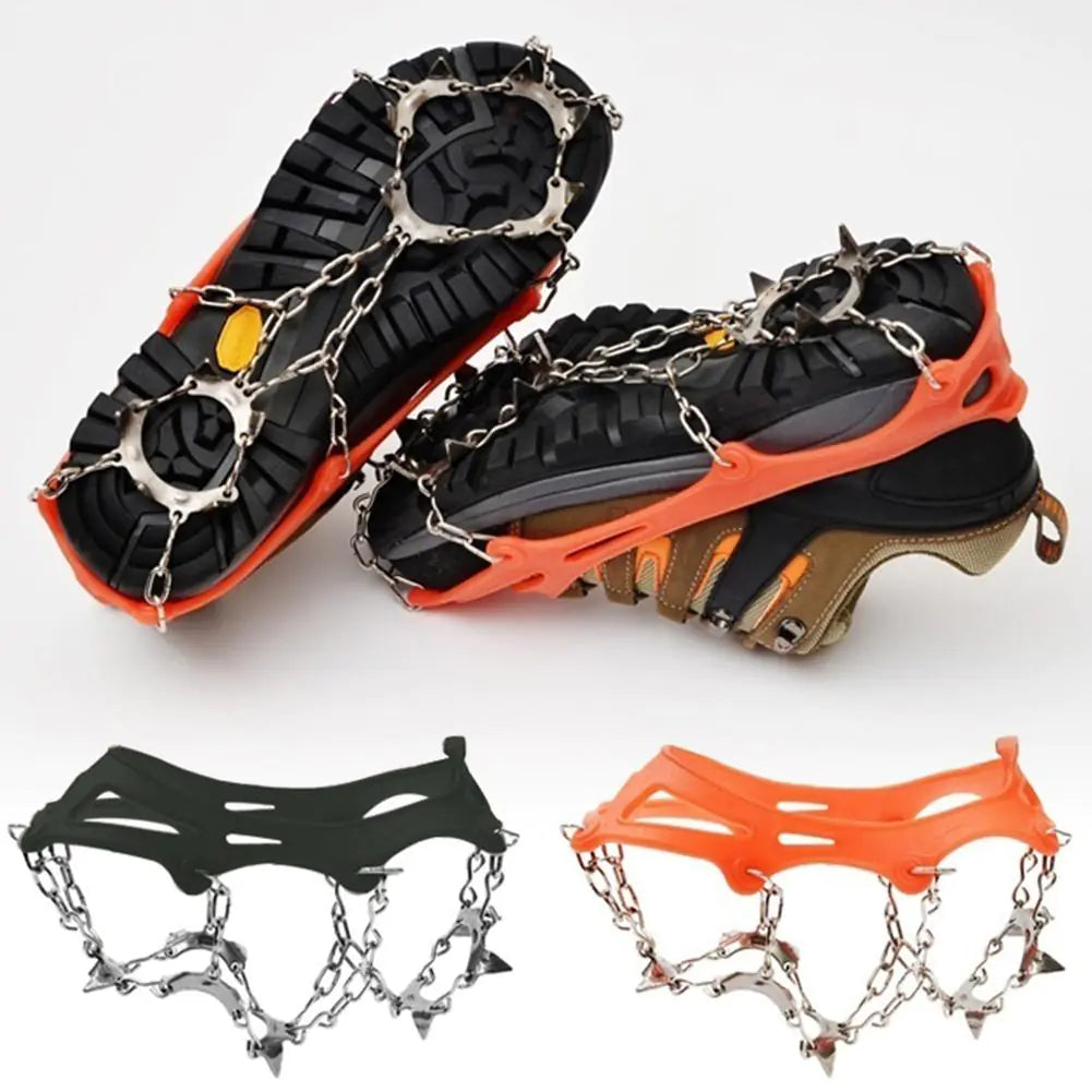 Outdoor Stainless Steel 13-Tooth Ice Cleats for Hiking
