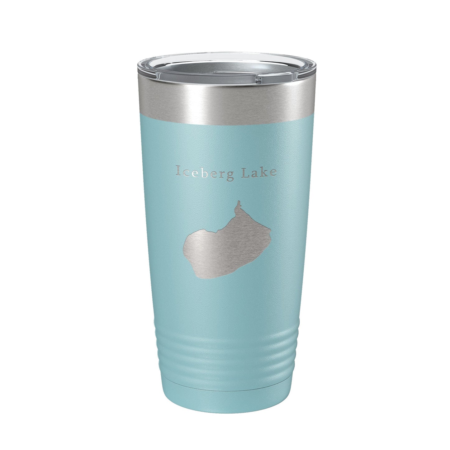 Iceberg Lake Map Tumbler Travel Mug Insulated Laser Engraved Coffee Cup Montana 20 oz-13