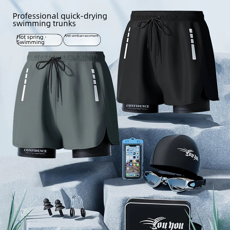 Men's Swim Trunks Quick-Dry Shorts for Spa Use