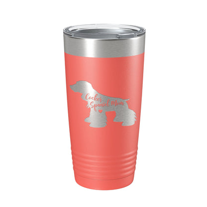 Cocker Spaniel Mom Tumbler Dog Travel Mug Gift Insulated Laser Engraved Coffee Cup 20 oz-20