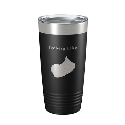 Iceberg Lake Map Tumbler Travel Mug Insulated Laser Engraved Coffee Cup Montana 20 oz-5