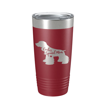 Cocker Spaniel Mom Tumbler Dog Travel Mug Gift Insulated Laser Engraved Coffee Cup 20 oz-18