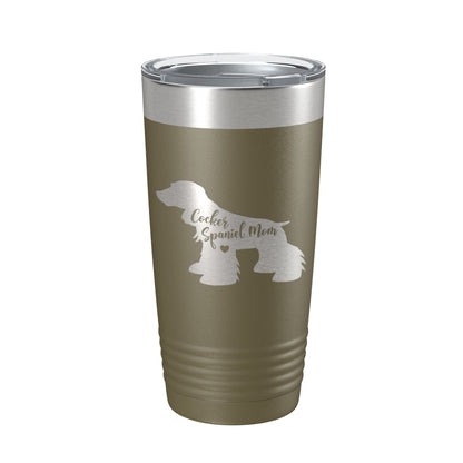 Cocker Spaniel Mom Tumbler Dog Travel Mug Gift Insulated Laser Engraved Coffee Cup 20 oz-21