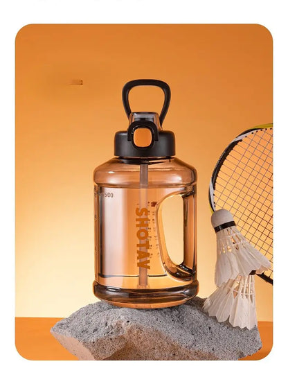 2000ml Heavy Duty Sports Water Bottle with Straw