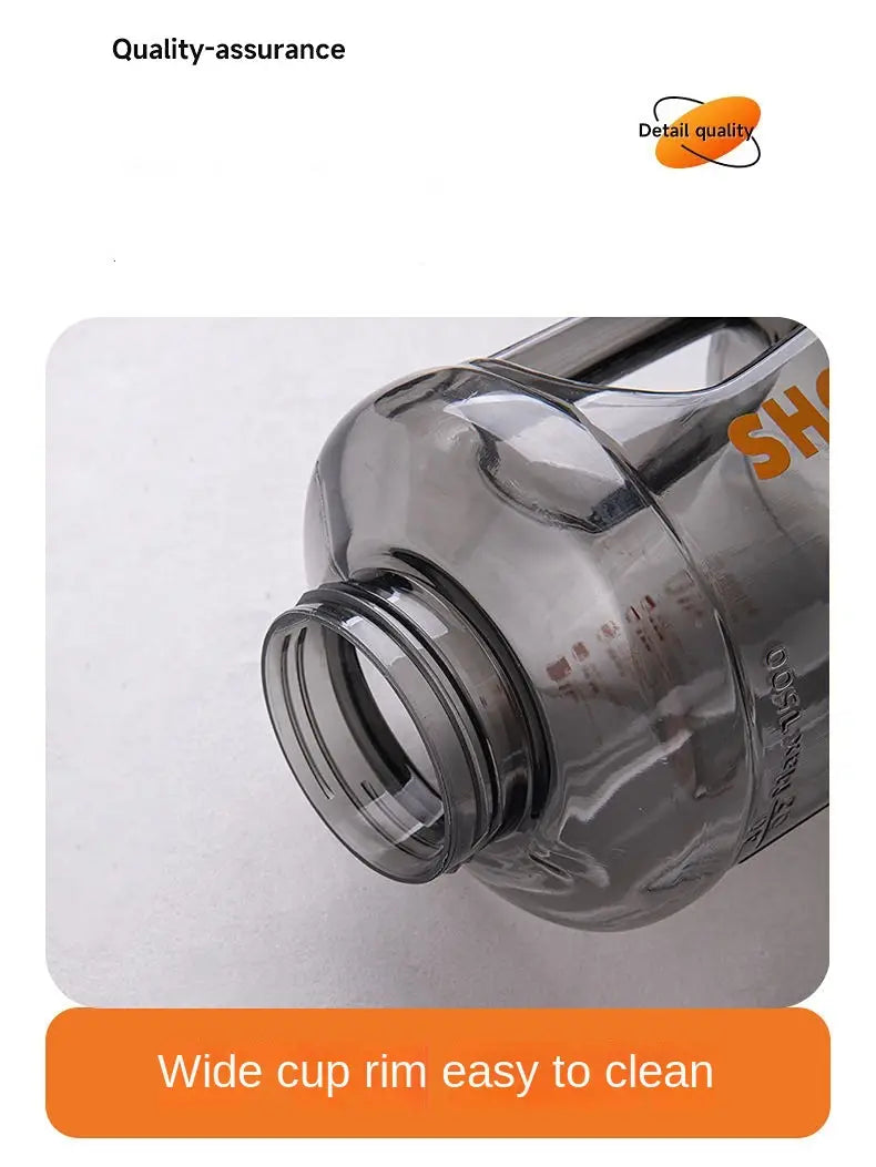 2000ml Heavy Duty Sports Water Bottle with Straw