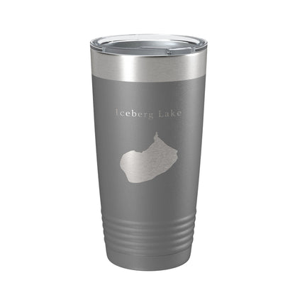Iceberg Lake Map Tumbler Travel Mug Insulated Laser Engraved Coffee Cup Montana 20 oz-16