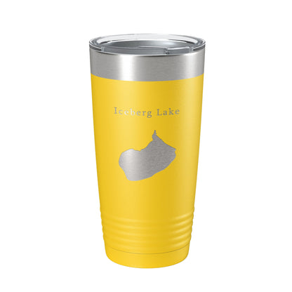 Iceberg Lake Map Tumbler Travel Mug Insulated Laser Engraved Coffee Cup Montana 20 oz-4